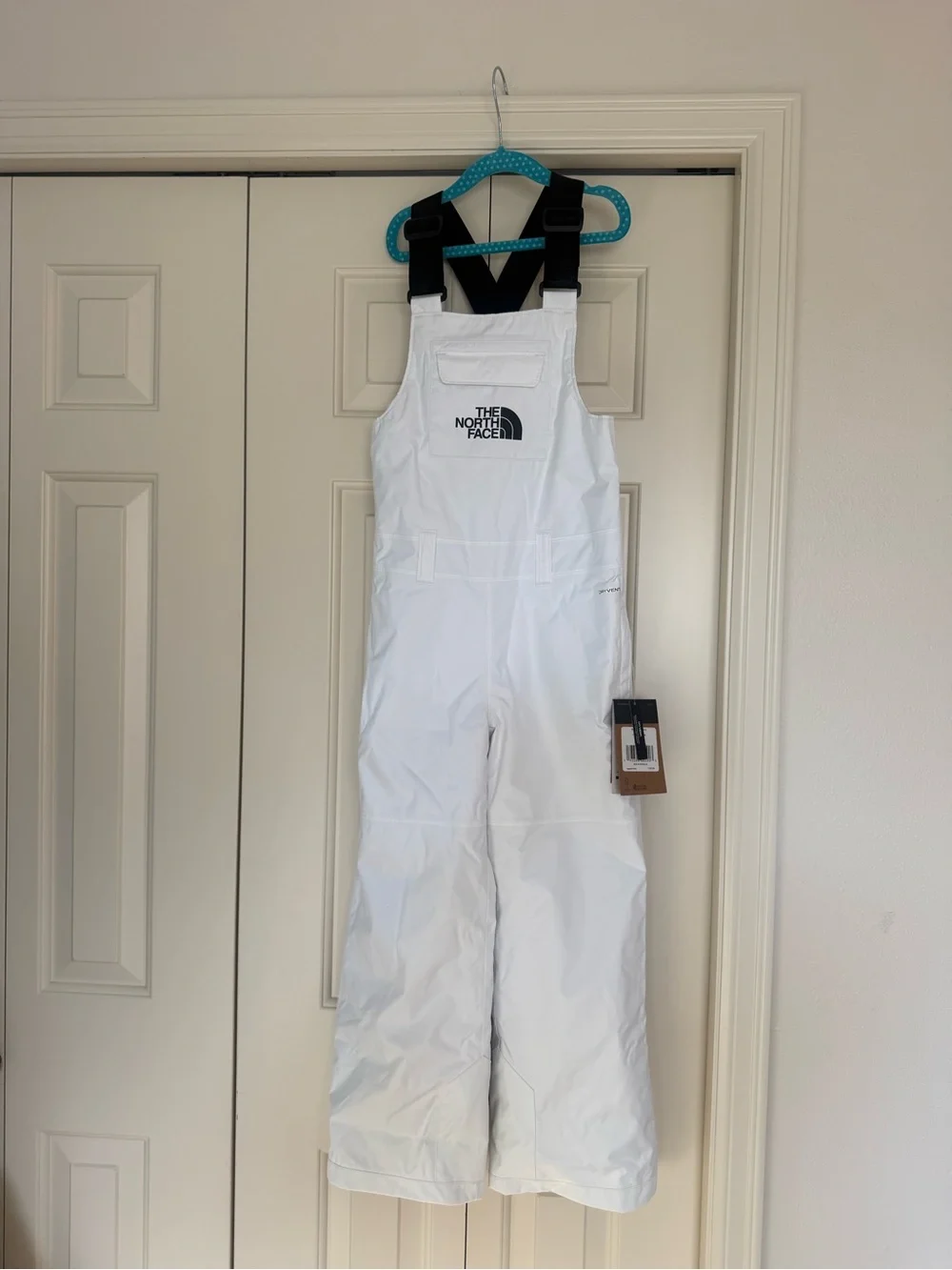 The North Face Freedom Insulated Bib Snow Pants White Youth S 7/8 NWT